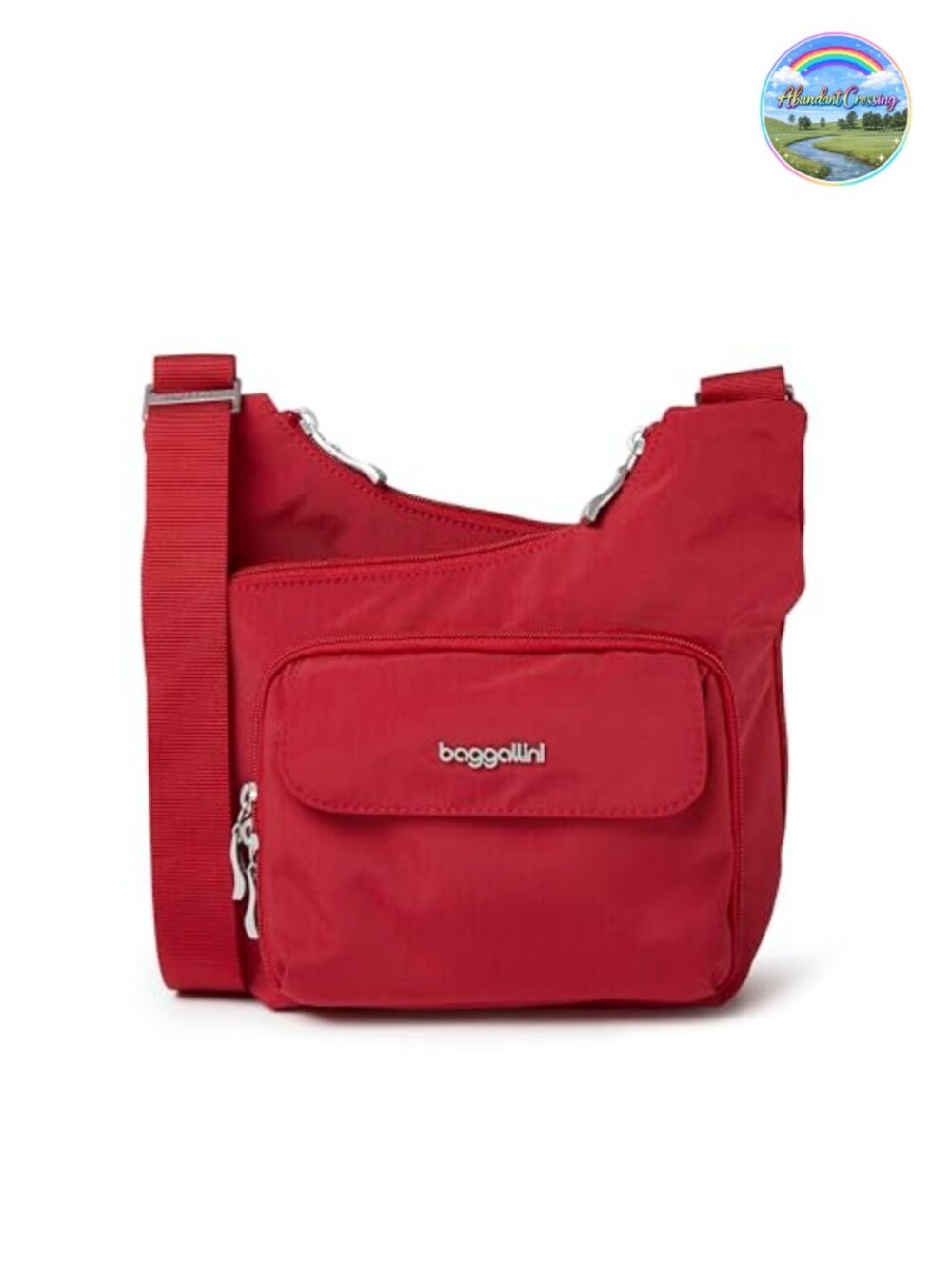 Lightweight Nylon Crossbody Bag with Adjustable Strap, Travel Purse with Wallet